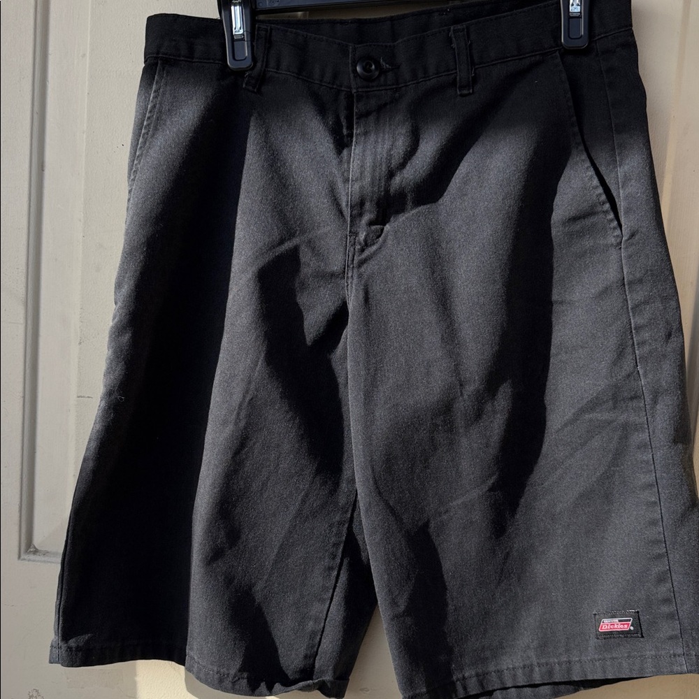 Classic Black Men's Flat Front Shorts
